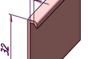 Сопутствующие материалы Плинтус LA 32  для завода на стену RAL 7046 фото  | FLOORDEALER